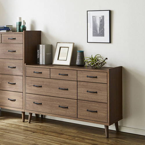 脚付きでお掃除楽々!北欧風120-3ローチェスト! CH-01-120-3-WN GKB