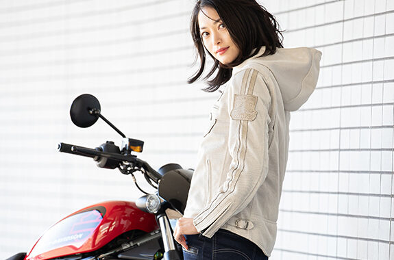 FR23SJ-9 テキスタイルメッシュフーディージャケット | DEGNER