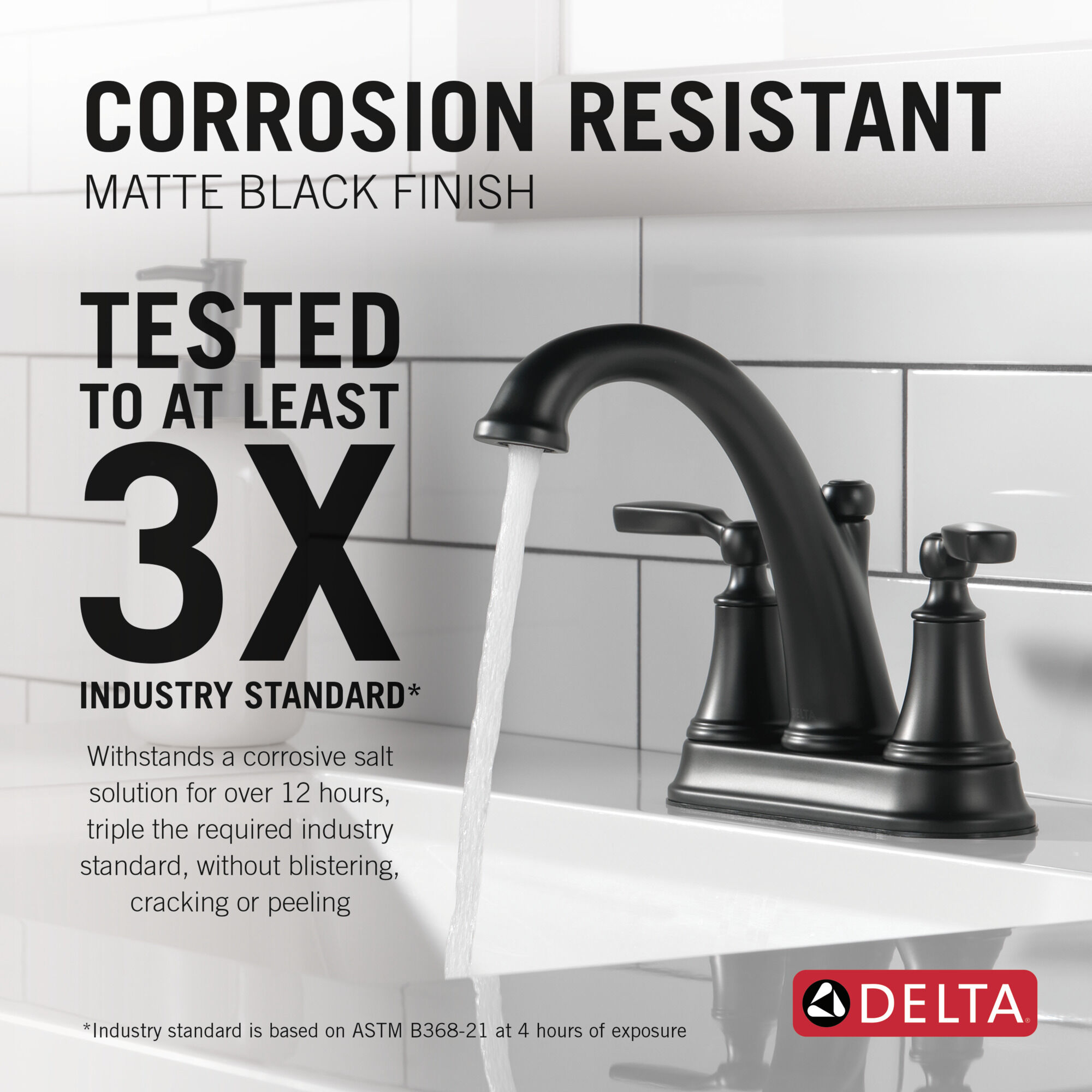 Two Handle Centerset Bathroom Faucet in Matte Black 2532LF-BLMPU