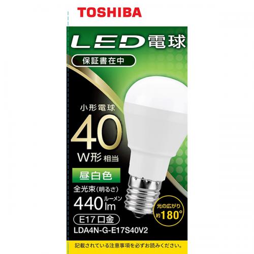 デンキチWeb / 東芝 TOSHIBA LED小型電球 E17 40W形相当 昼白色 配光角
