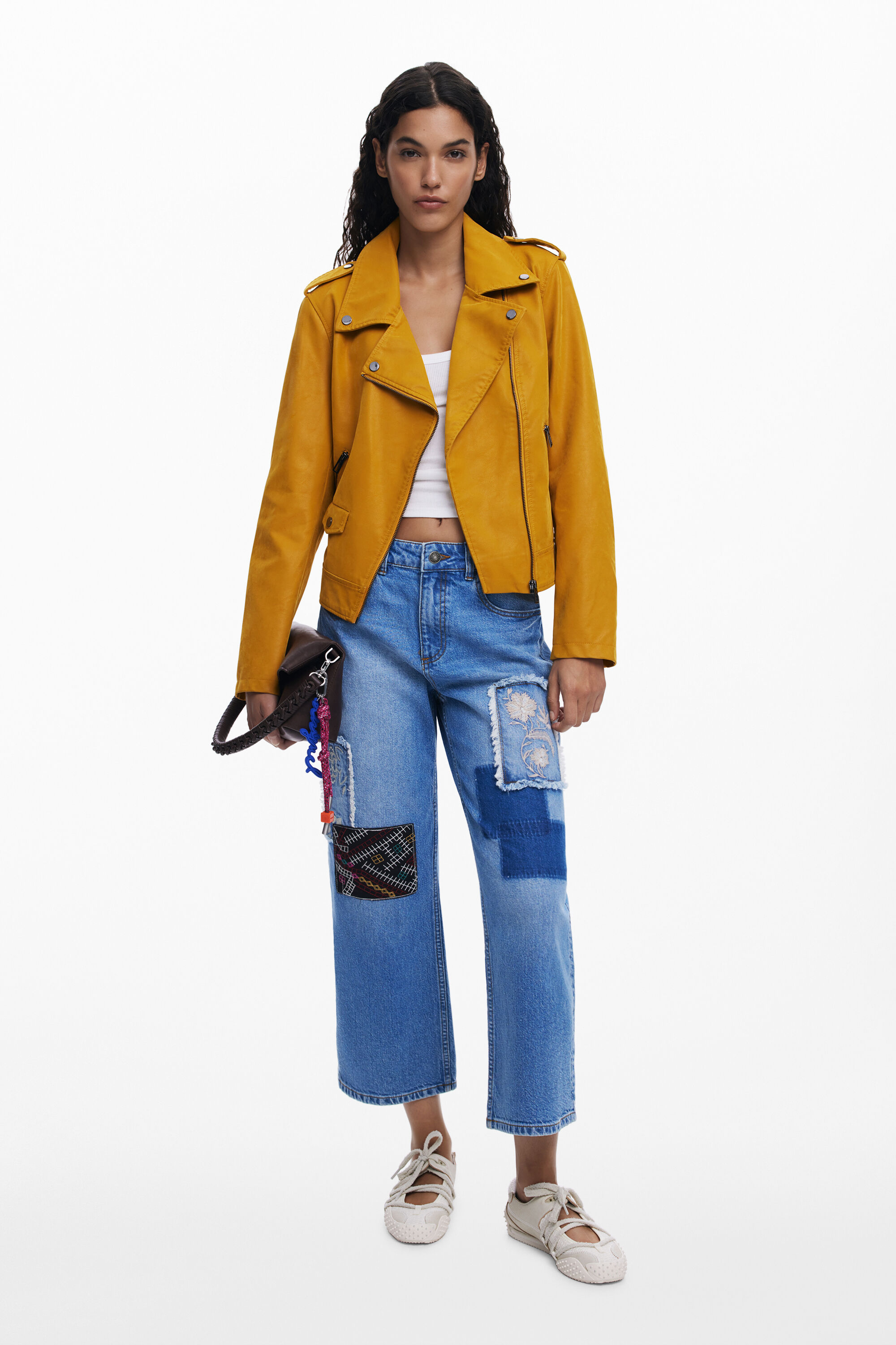 Faux leather biker jacket Women's I Desigual.com