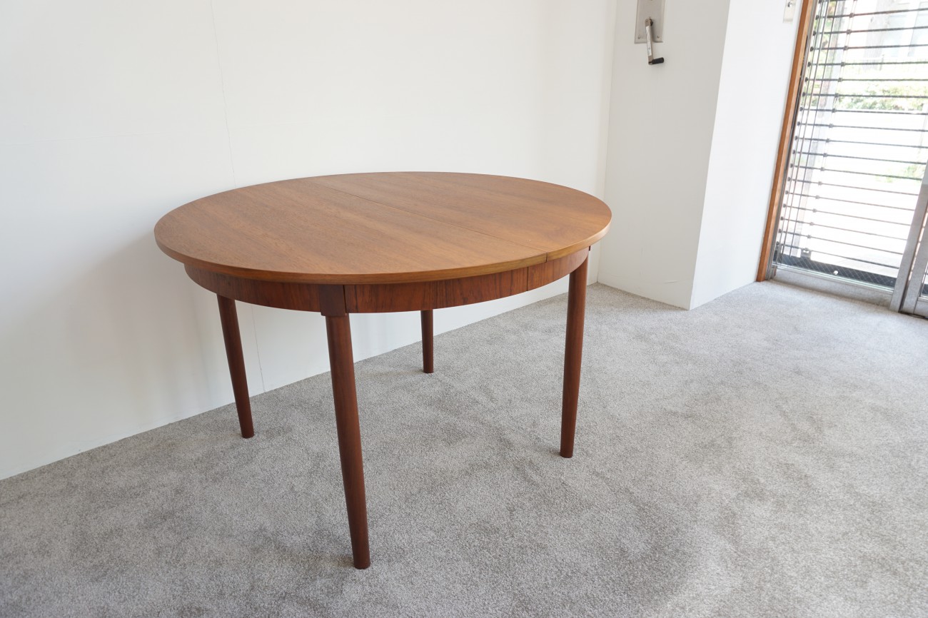 Teak round dining table / チーク エクステンション ラウンド