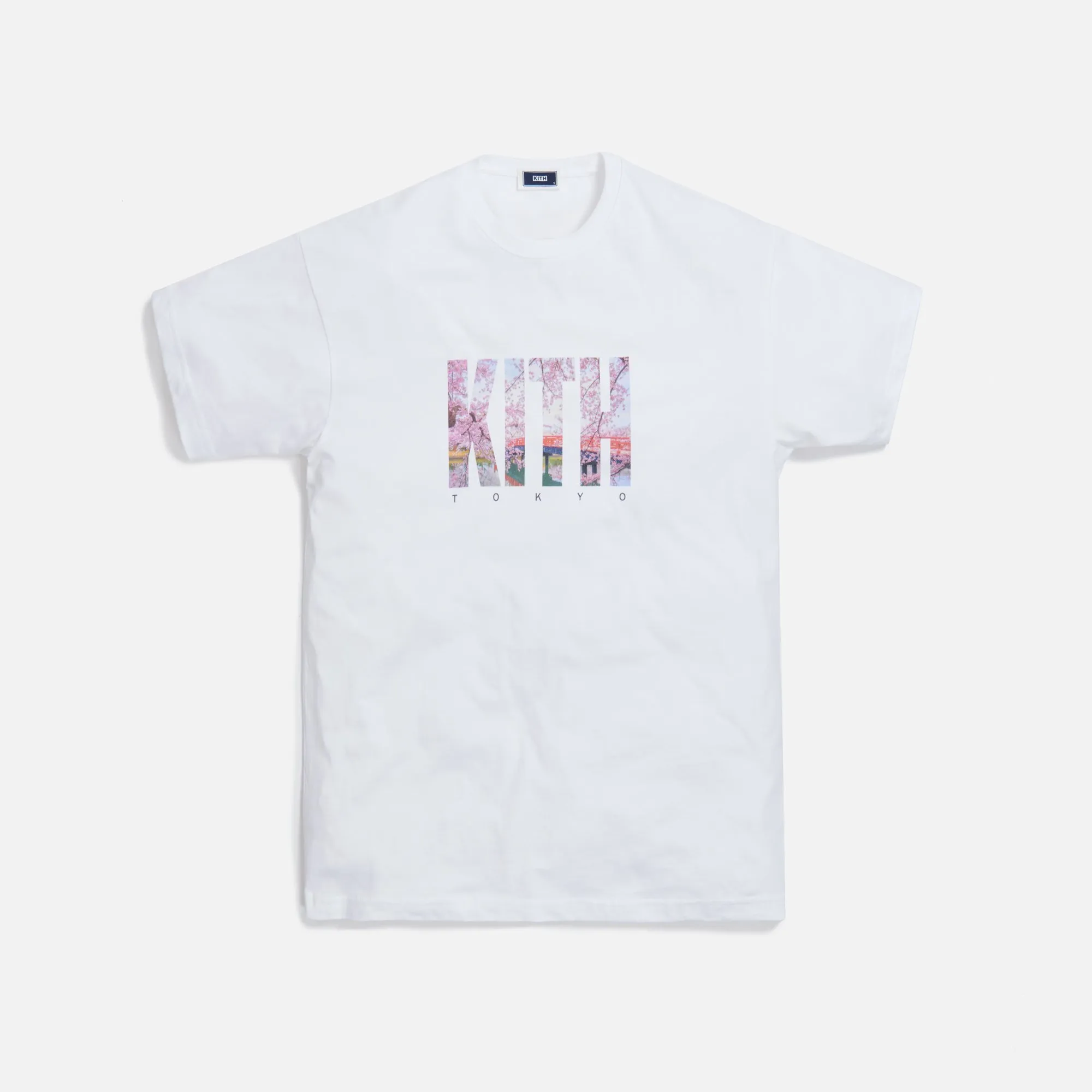 20ss Kith T-shirt Tokyo Landmark Cherry Blossoms Mount Fujimen Men