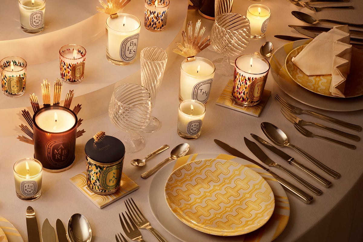 キャンドルホルダー メルトワックス ゴールド - クラシック キャンドル