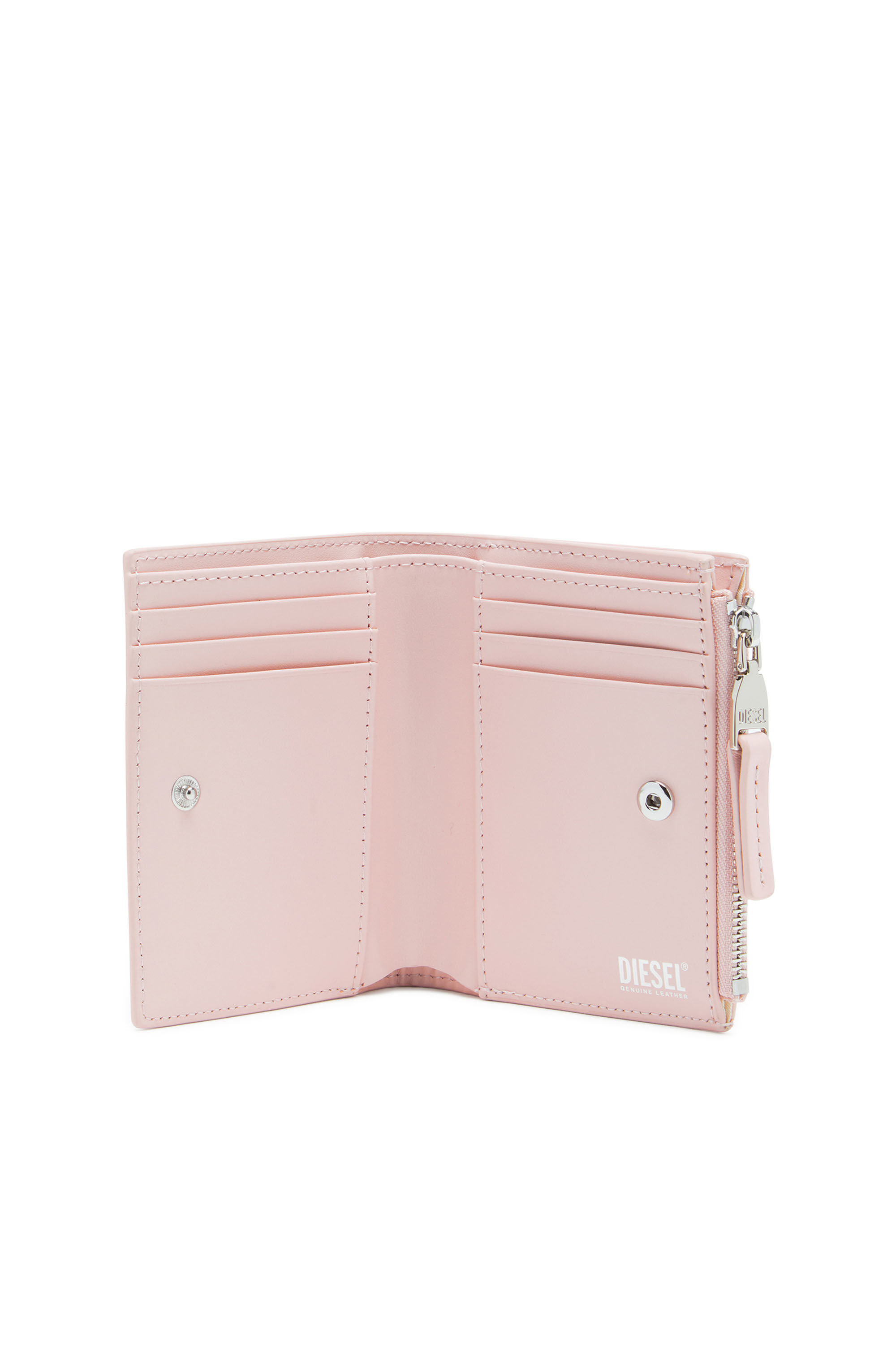 1DR BI-FOLD ZIP II Small wallet in pastel leather｜ピンク