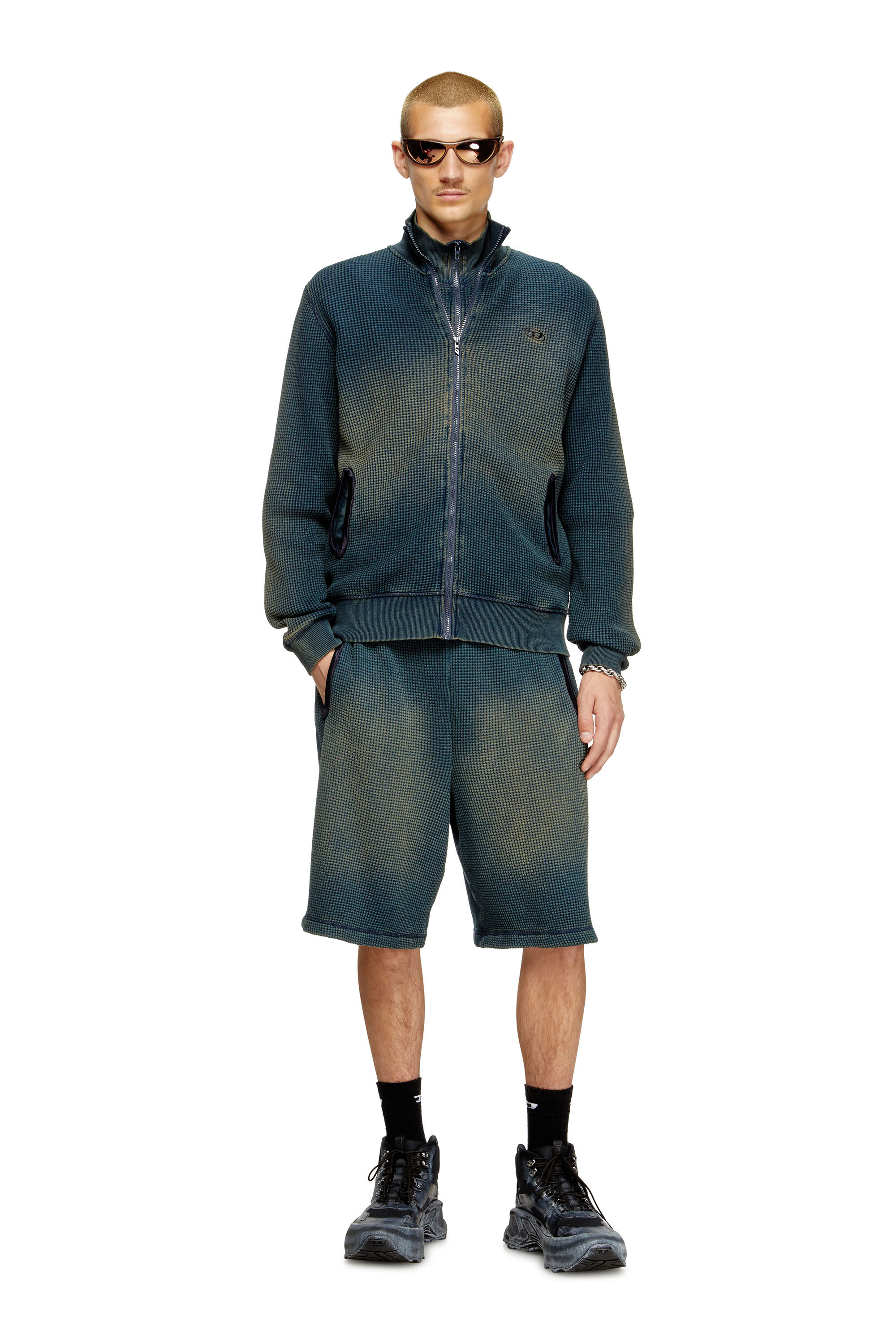 S-WAFY-ZIP ジップアップスウェット｜ブルー｜メンズ｜DIESEL