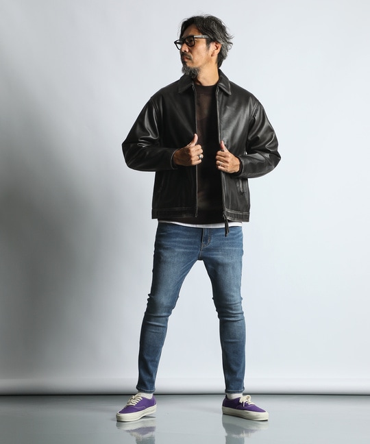 シープスキンレザー シングルライダース ジャケット ｜The DUFFER of