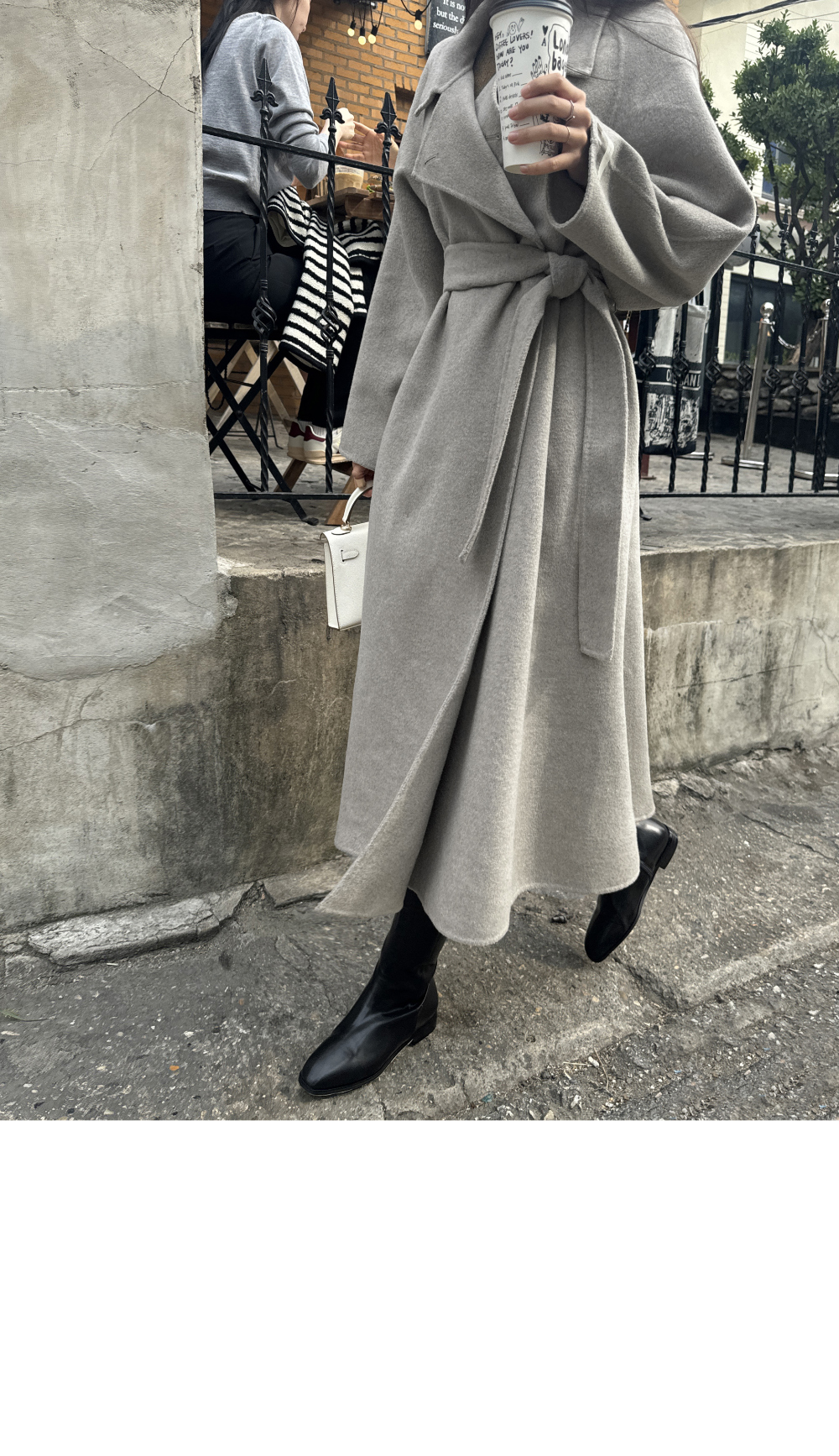 カシミヤ混カラーロングコート | レディースファッション通販 - DHOLIC