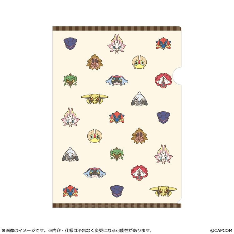 イーカプコン |モンスターハンター モンでふぉ クリアファイル 総柄(総