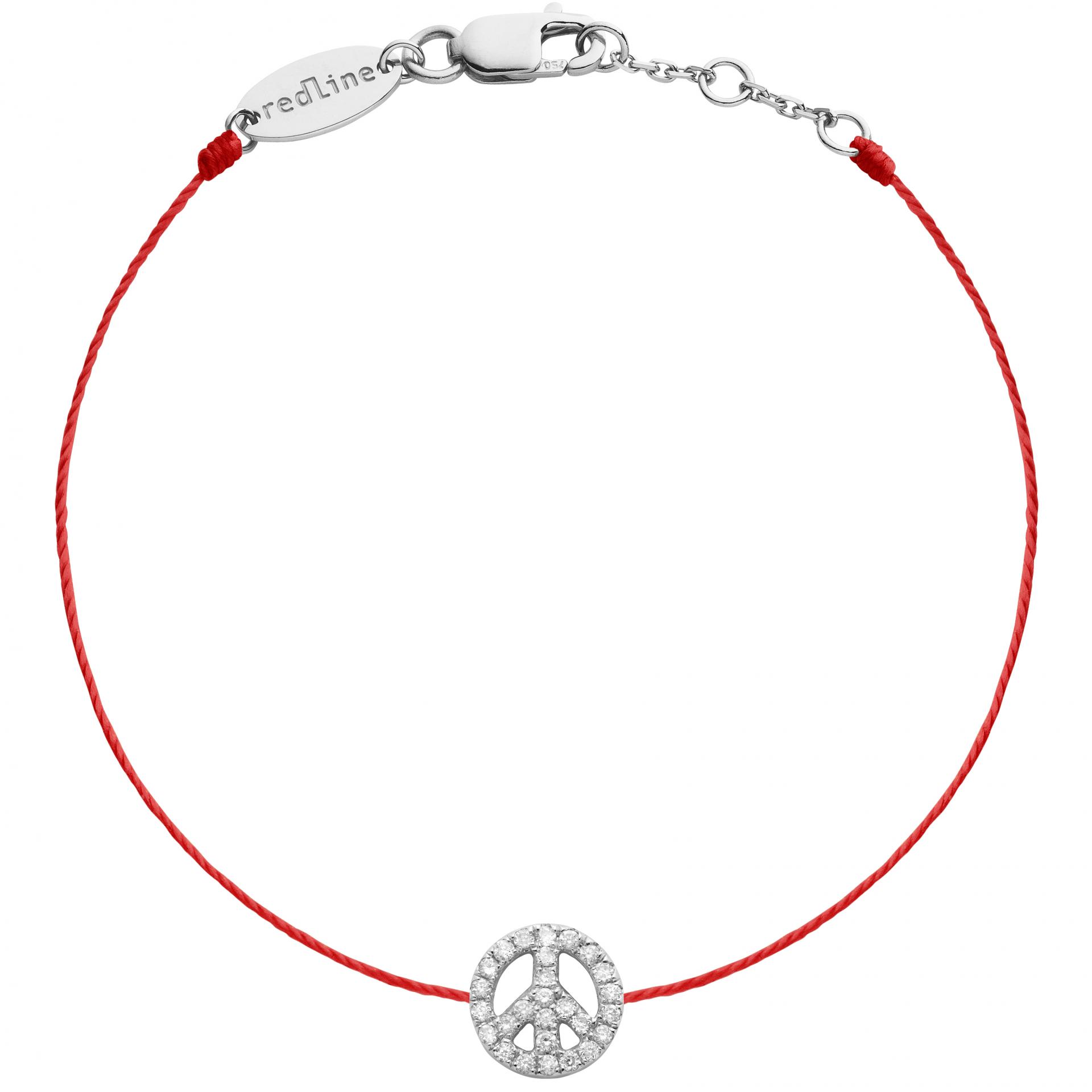 Redline Jewerly - Mini Peace - String Bracelet For Women with 0.12