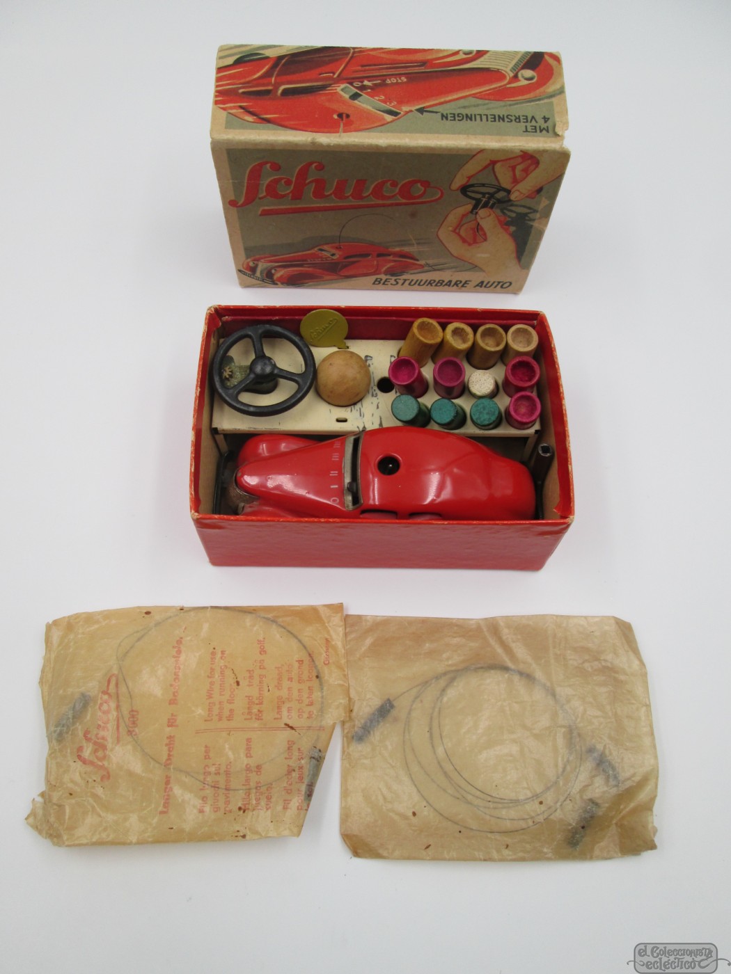 Schuco 3000 Telesteering Car Germany 1930s Box And Accessories