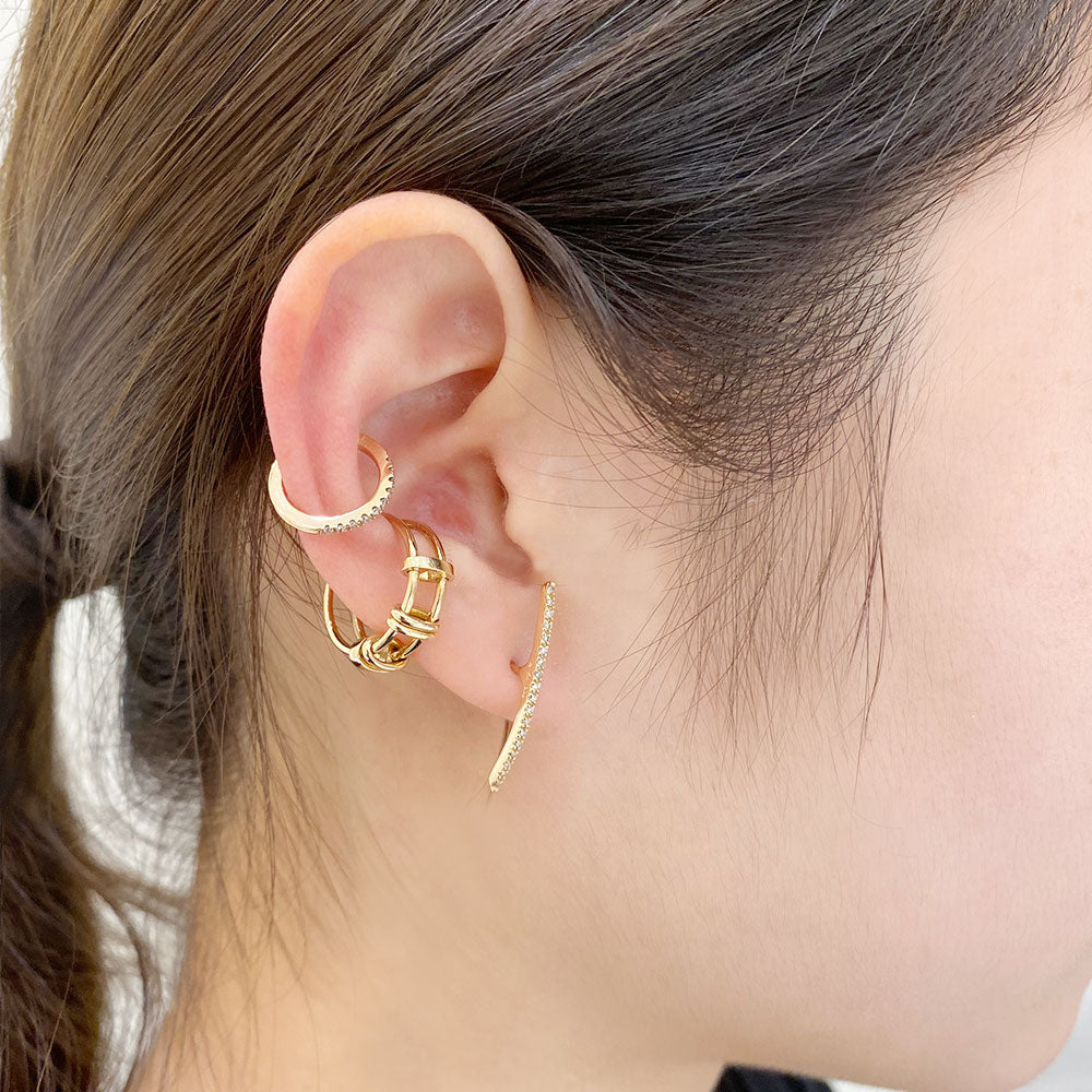 ハレクラニGossamer ロングバー ダイヤモンドピアス【ペア】 Hirotaka