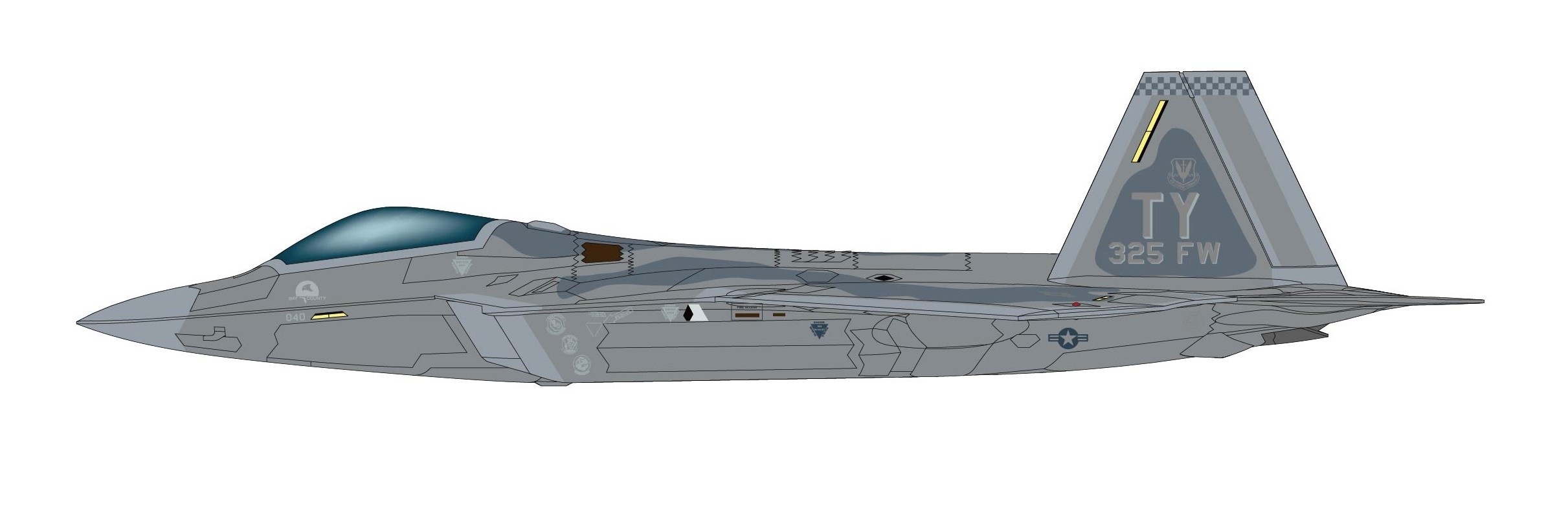 USAF F-22A Raptor 325 FW, 2008 Hobby Master HA2820 scale 1:72