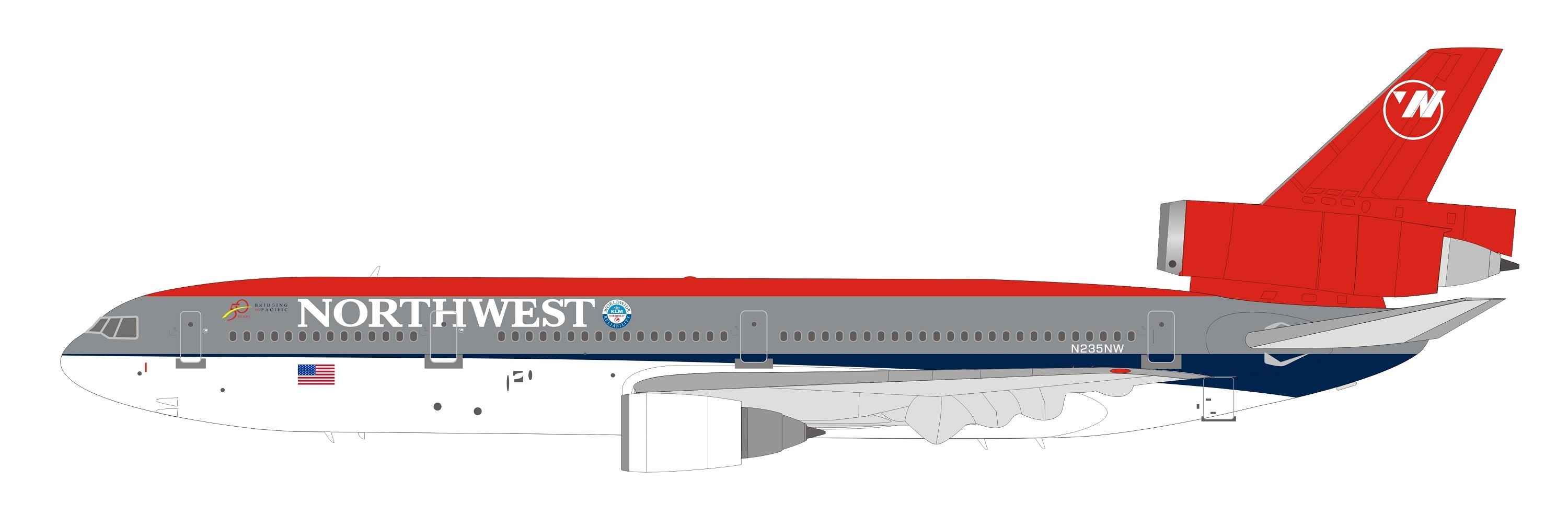Northwest McDonnell Douglas DC-10-30 N235NW Inflight IFDC10NW0119