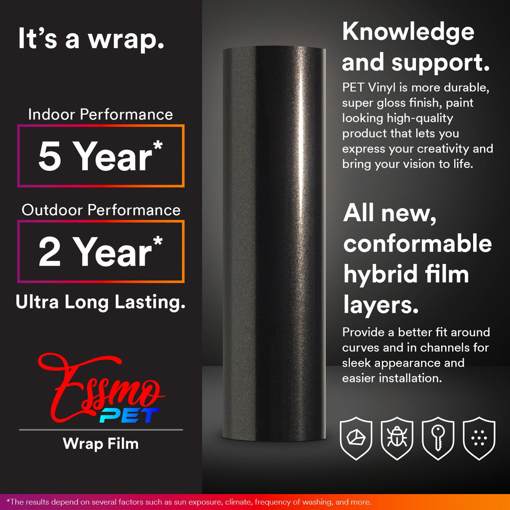 PET Super Gloss Metallic Shadow Gray Vinyl Wrap – EzAuto Wrap