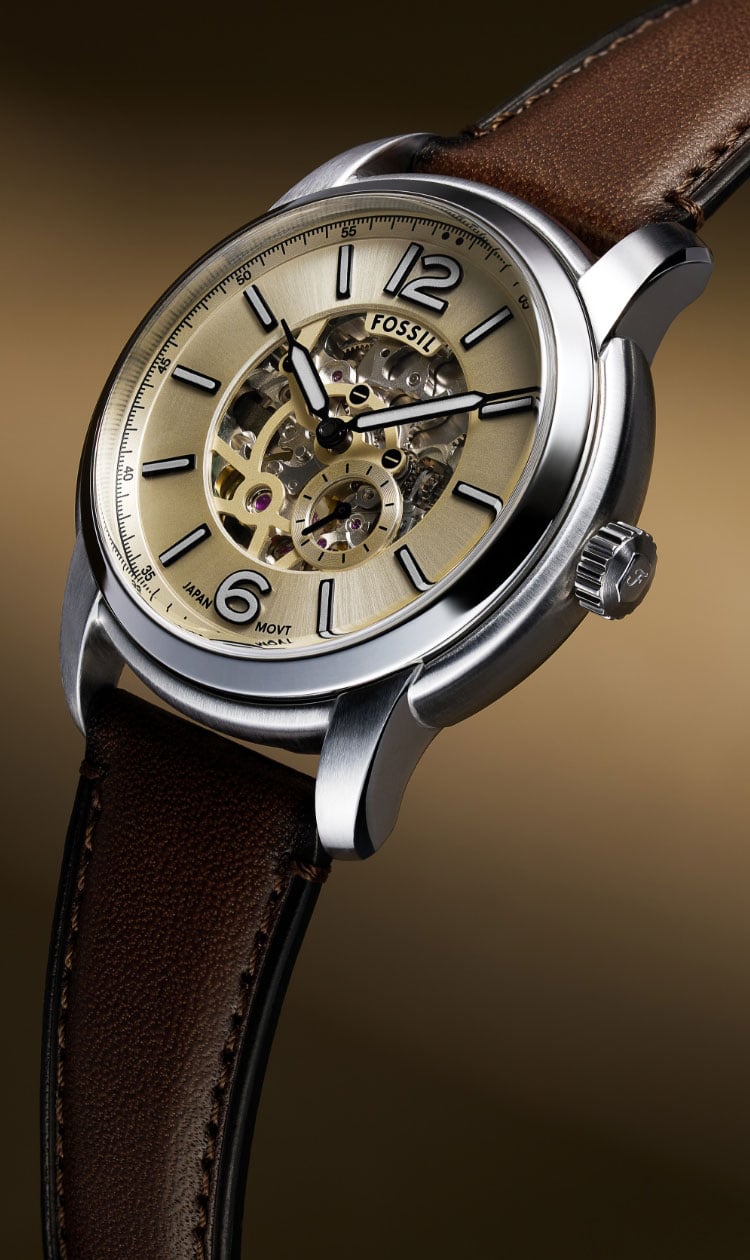 FOSSIL HERITAGE オートマティック ステンレススチールウォッチ