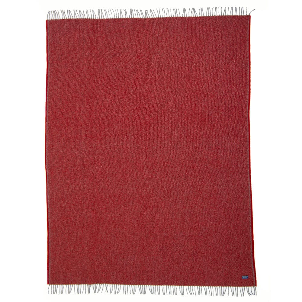 Ashby Wool Throw Blanket - Red