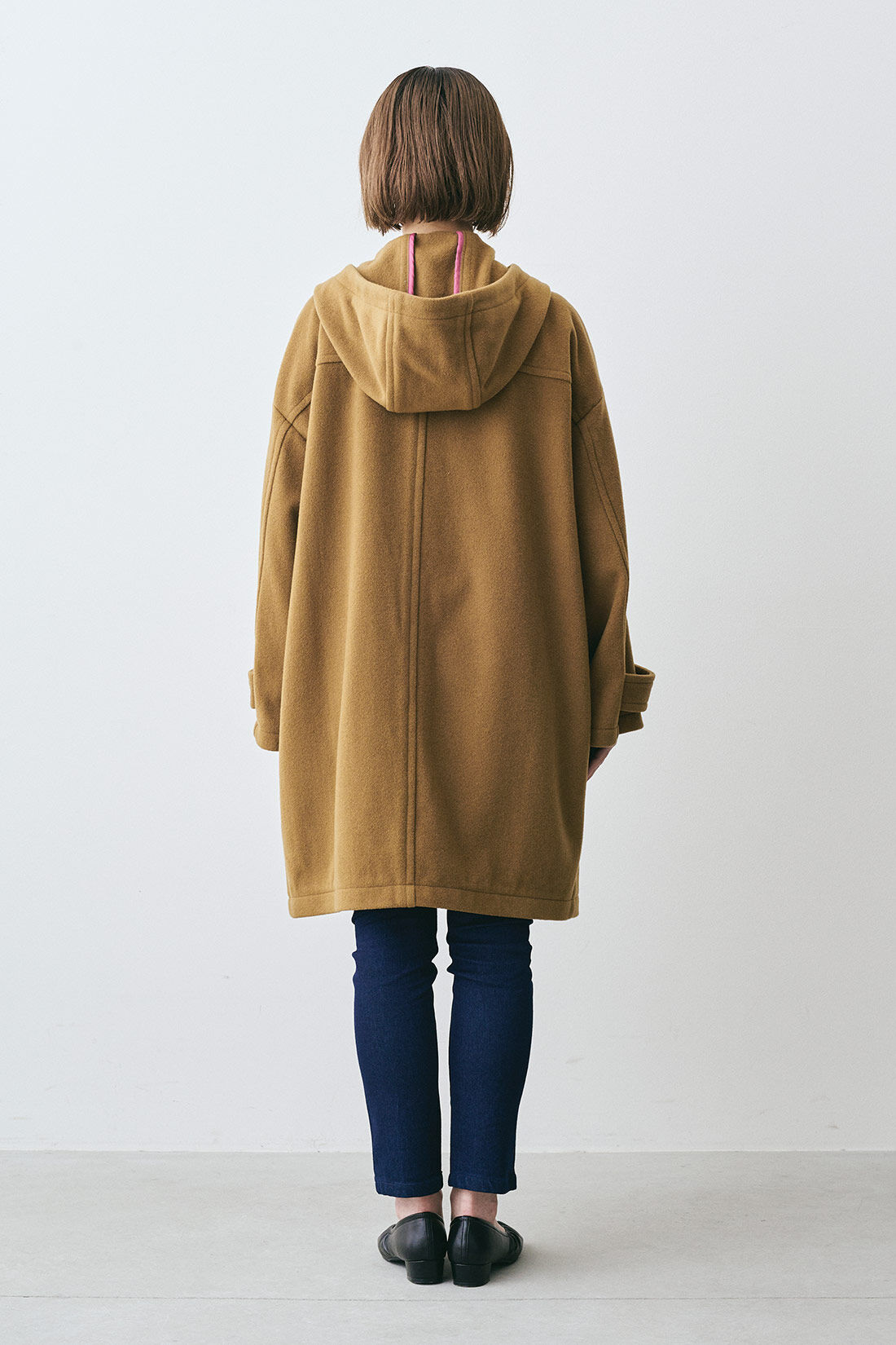 MEDE19F イタリアンウールモッサのダッフルコート〈キャメル〉｜Real