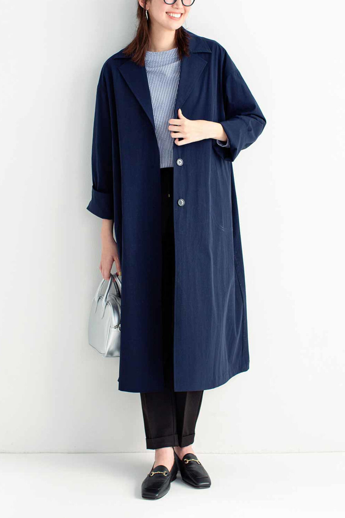 リブ イン コンフォート まるで着ていないような伸び軽ロングコート