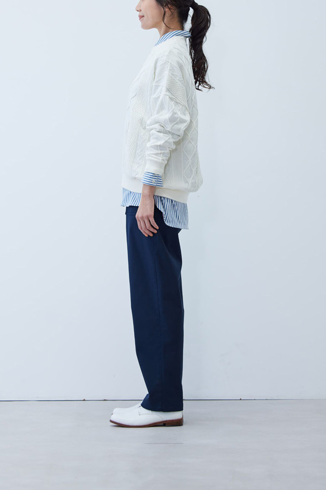 リブ イン コンフォート スッキリ見えして裏側ぬくぬく！ 品のいい裏