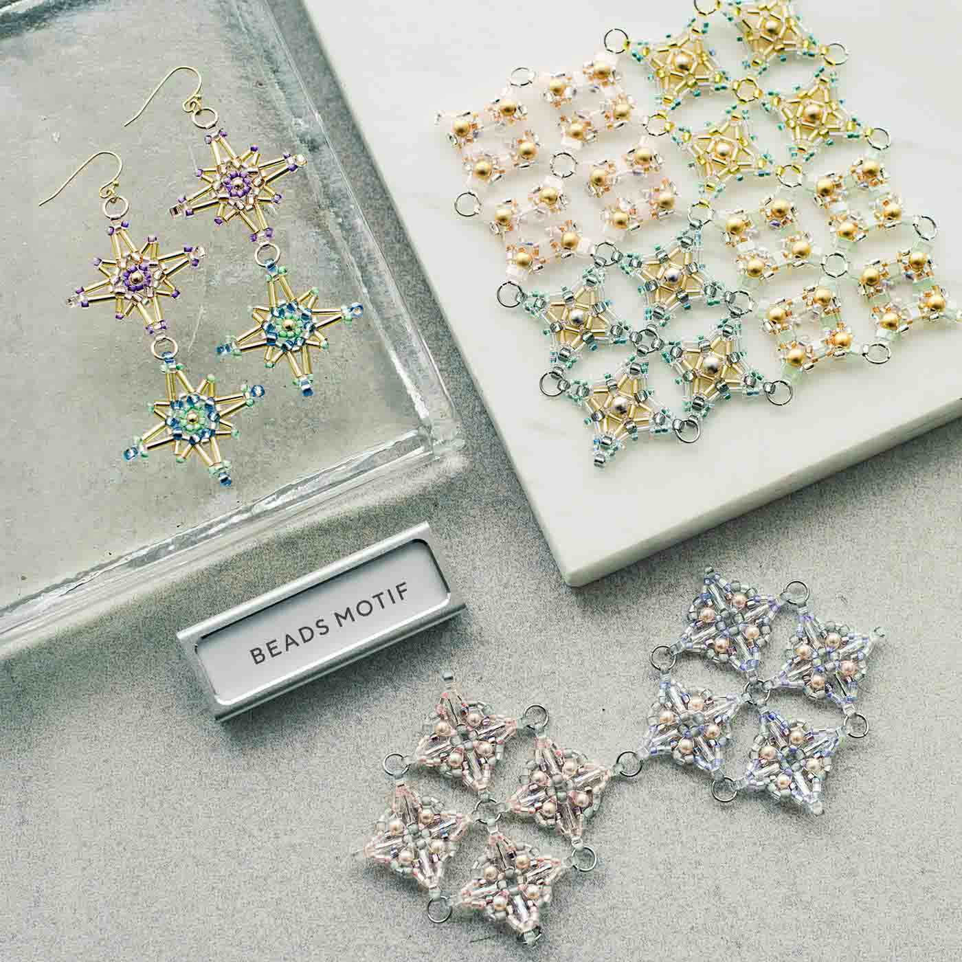 グラスビーズの美しさで描く 連続模様の小さなモチーフ｜Real Stock