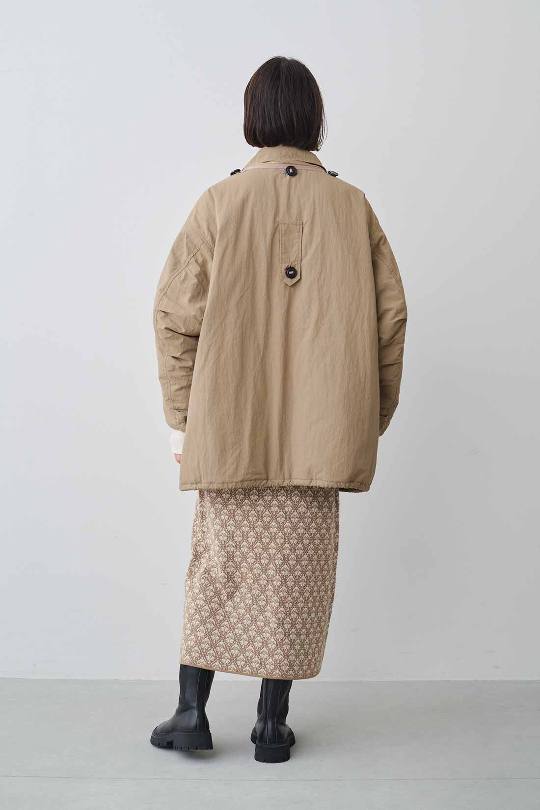 極美品】MEDE19F/フェリシモ/カナディアンモッズコート/中綿/フリース