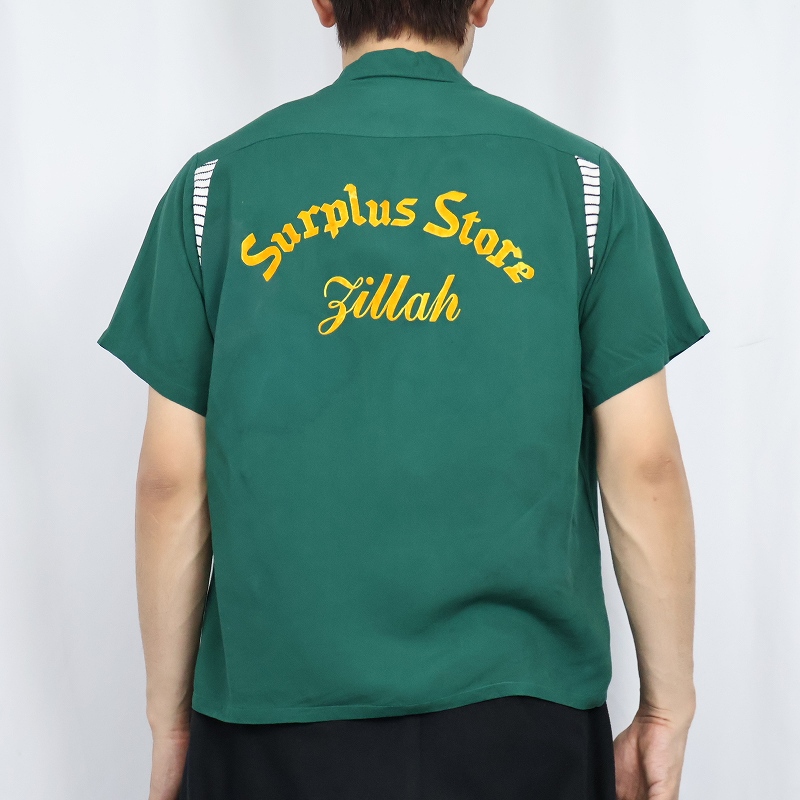 OLYMPIAN ボーリングシャツ60s70s USA製 開襟Mメンズ