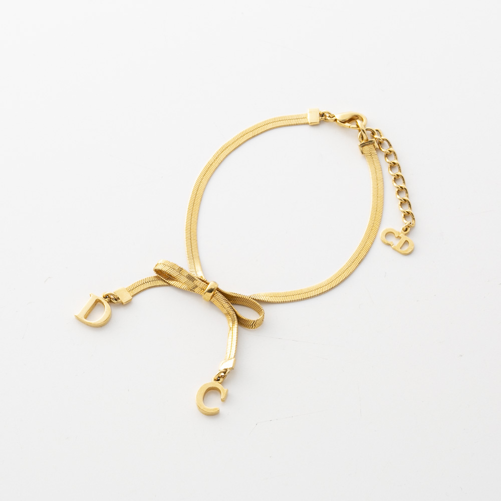 ヴィンテージ・中古】ディオール DIOR リボンモチーフブレスレット