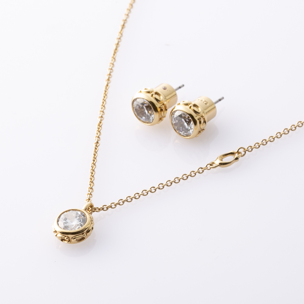 コーチ COACH ネックレス ピアス セット 37530390GLD110【FITHOUSE