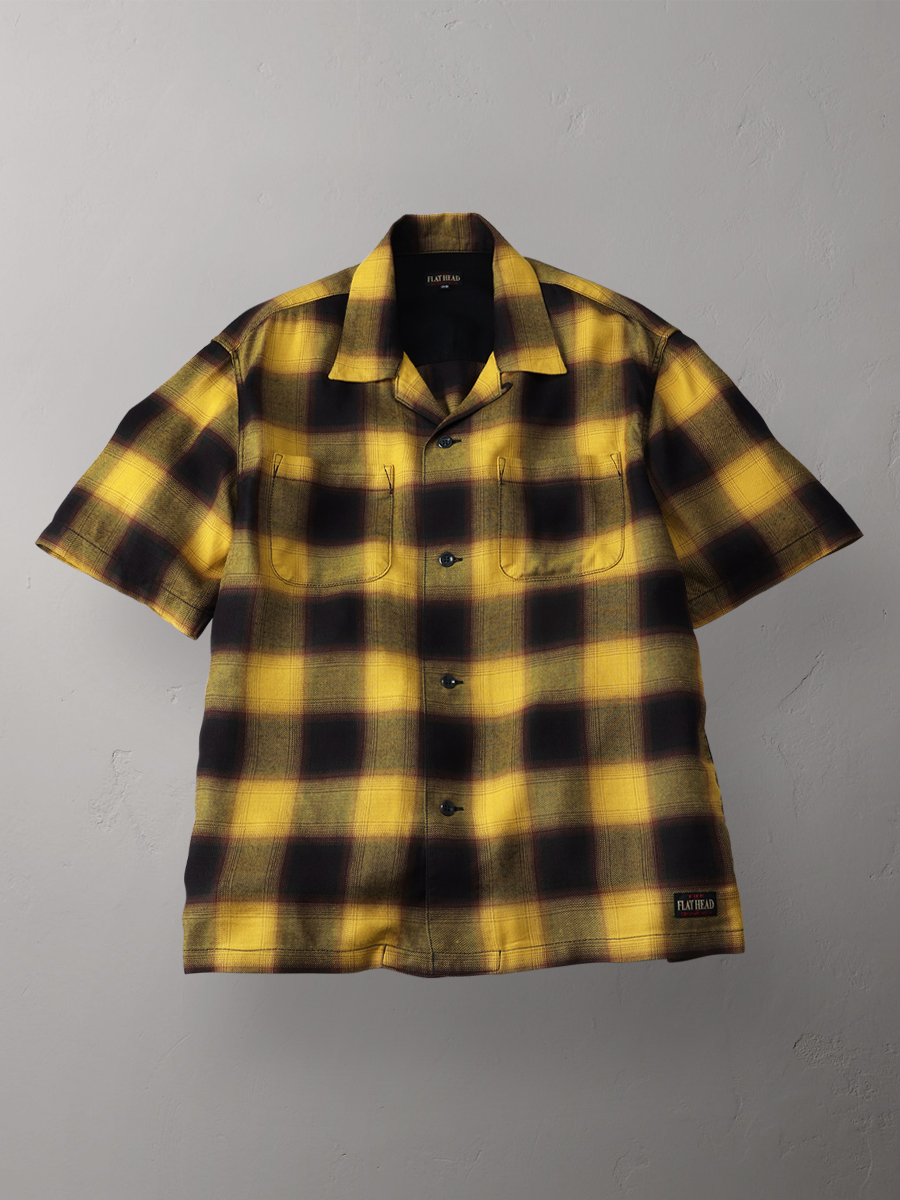 オンブレチェック 半袖シャツ FN-SCR-008S | THE FLAT HEAD