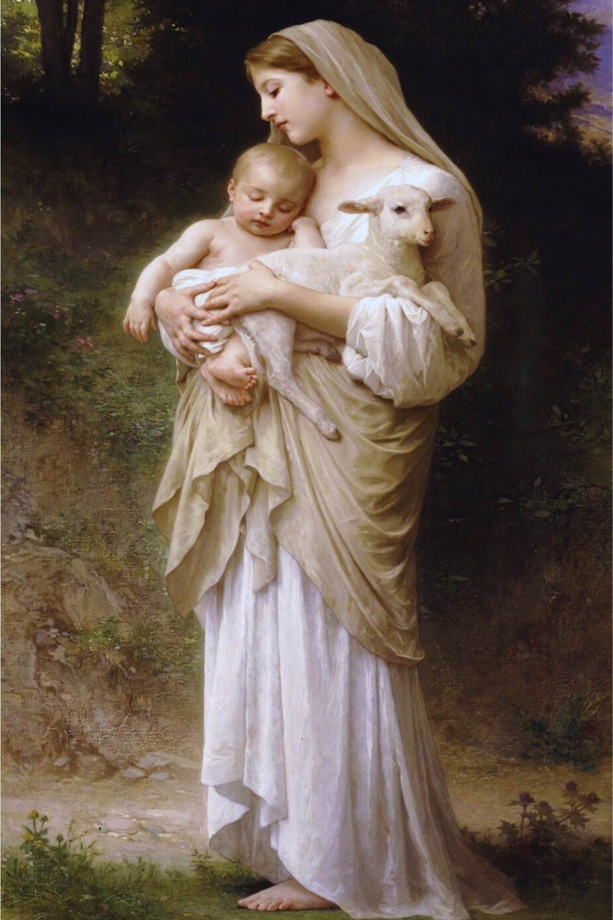 L innocence Print William Adolphe Bouguereau - Framed Canvas Art