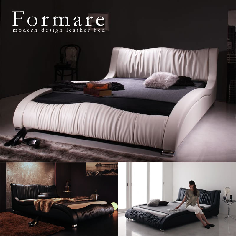 高級レザー・デザイナーズベッド【Formare】フォルマーレ コンパクト