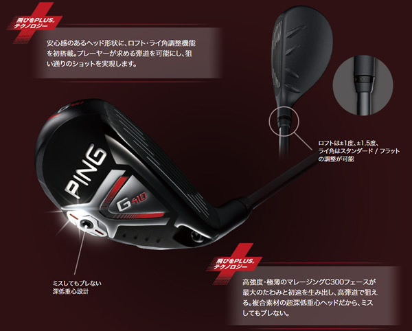 G410 U4 22度 ヘッド単品ピン ユーティリティー ハイブリッド PING