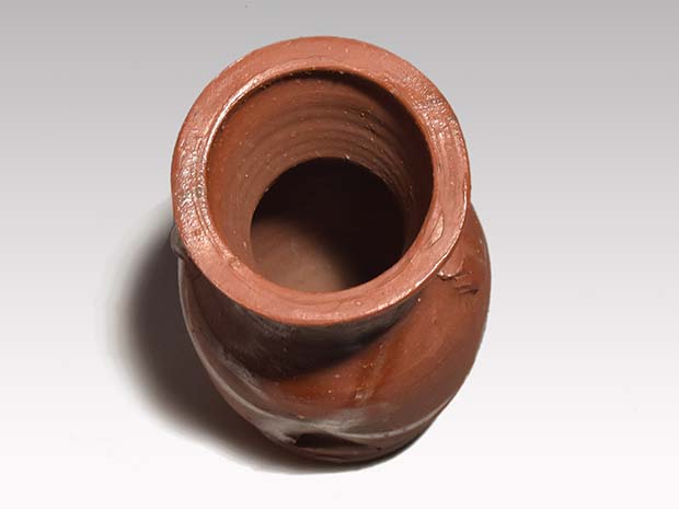 備前火襷耳付花入 藤原 啓(作) 共箱 | 古美術ささき