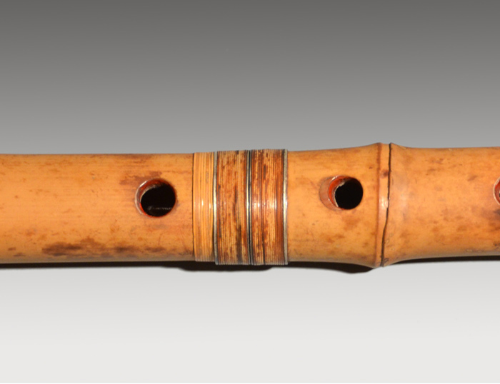 尺八 郡山流 焼印銘「如堂」「晃山」 1尺8寸 | 古美術ささき