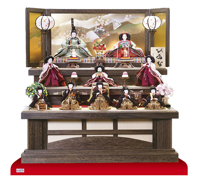 2024年度雛人形予約会 親王・官女・五人囃子 焼桐三段飾りセット