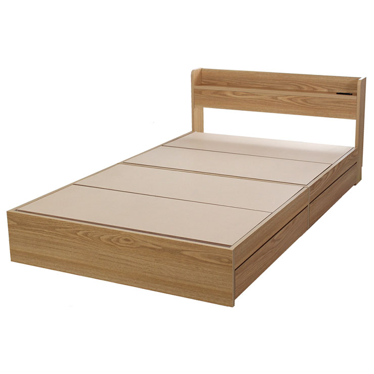 マットレス付き セミダブル ベッドフレーム RUES(ルース) 4色対応の