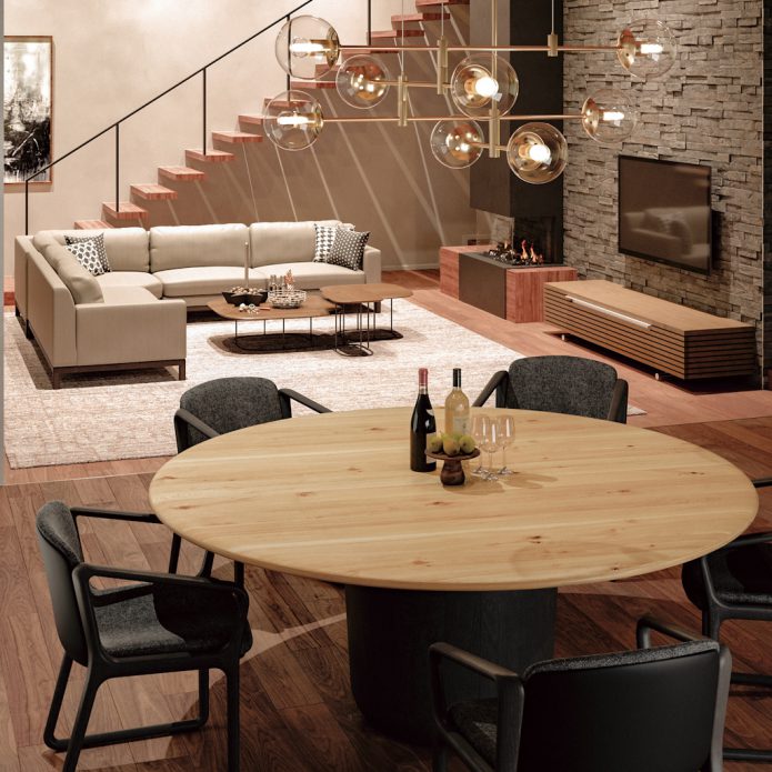 カンディハウス ONE LUX ラウンドテーブル｜カンディハウス