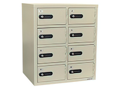 ダイヤル式 2列4段8人用貴重品ロッカー 幅417 奥行320 高さ485 EK