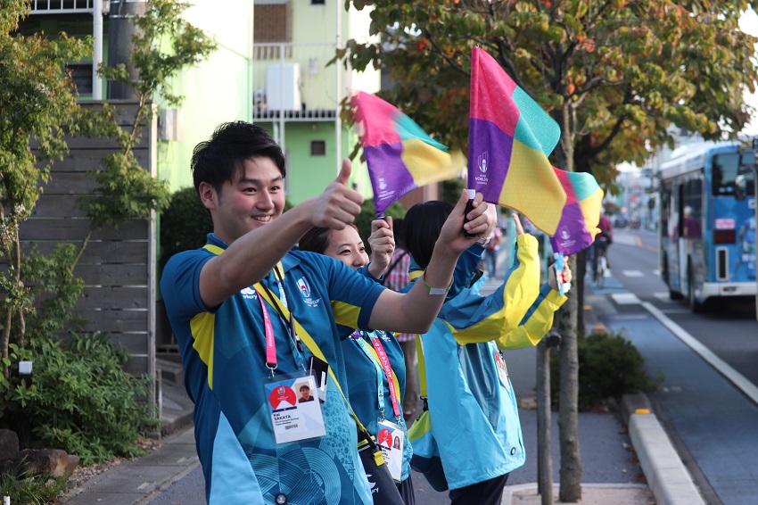 ラグビーワールドカップ2019™日本大会」で在学生がボランティアとして