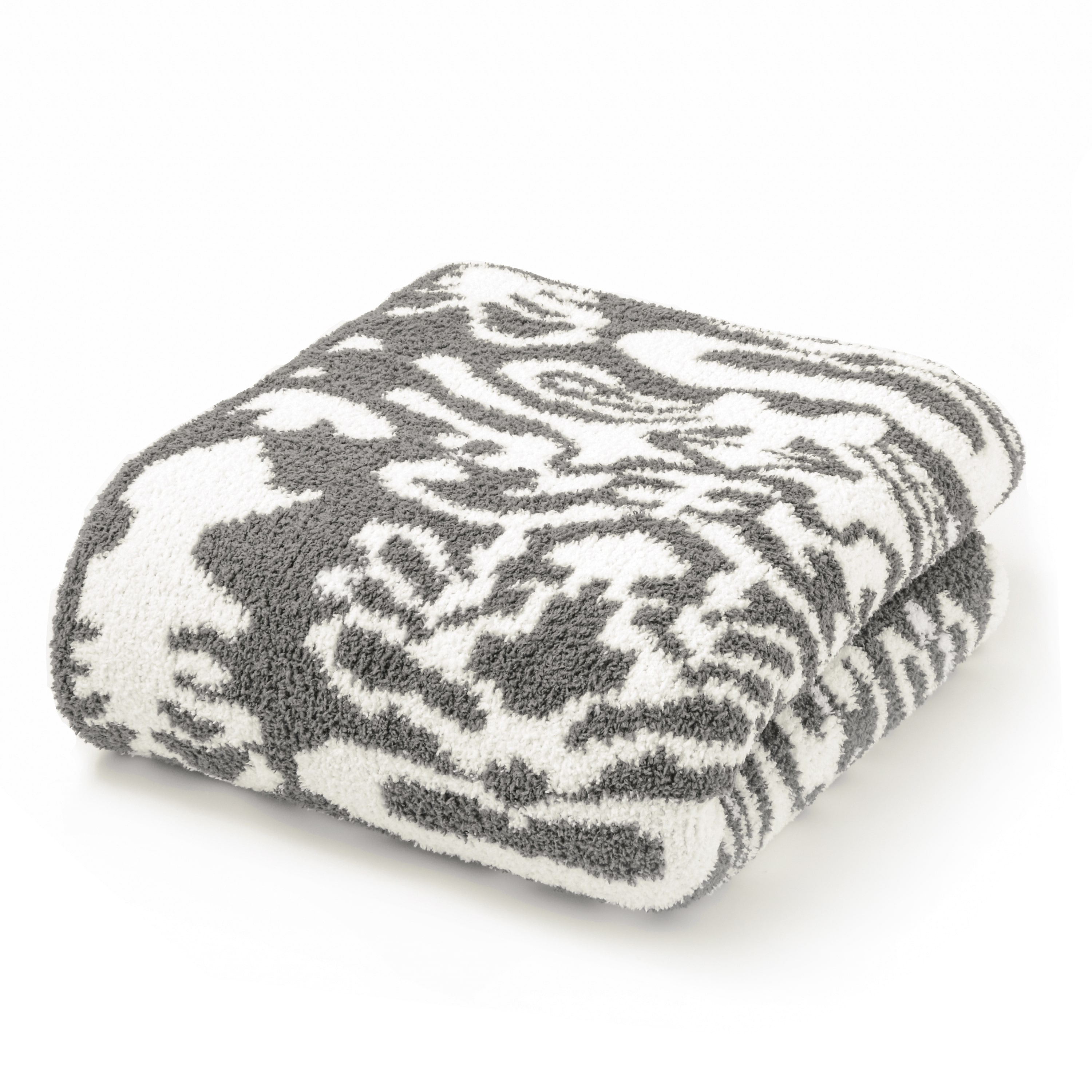 DOUBLE BLANKET / DAMASK(183×195cm medium gray/creme): BLANKET