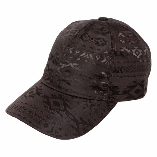キャップ 帽子 ネイティブ柄 幾何学模様 茶色 ブラウン ナイロン製
