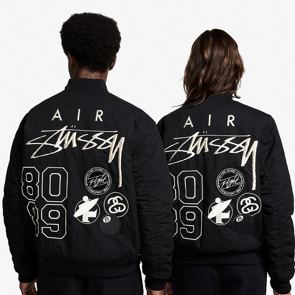 Stussy x Nike Reversible Varsity Jacket Black/Sail