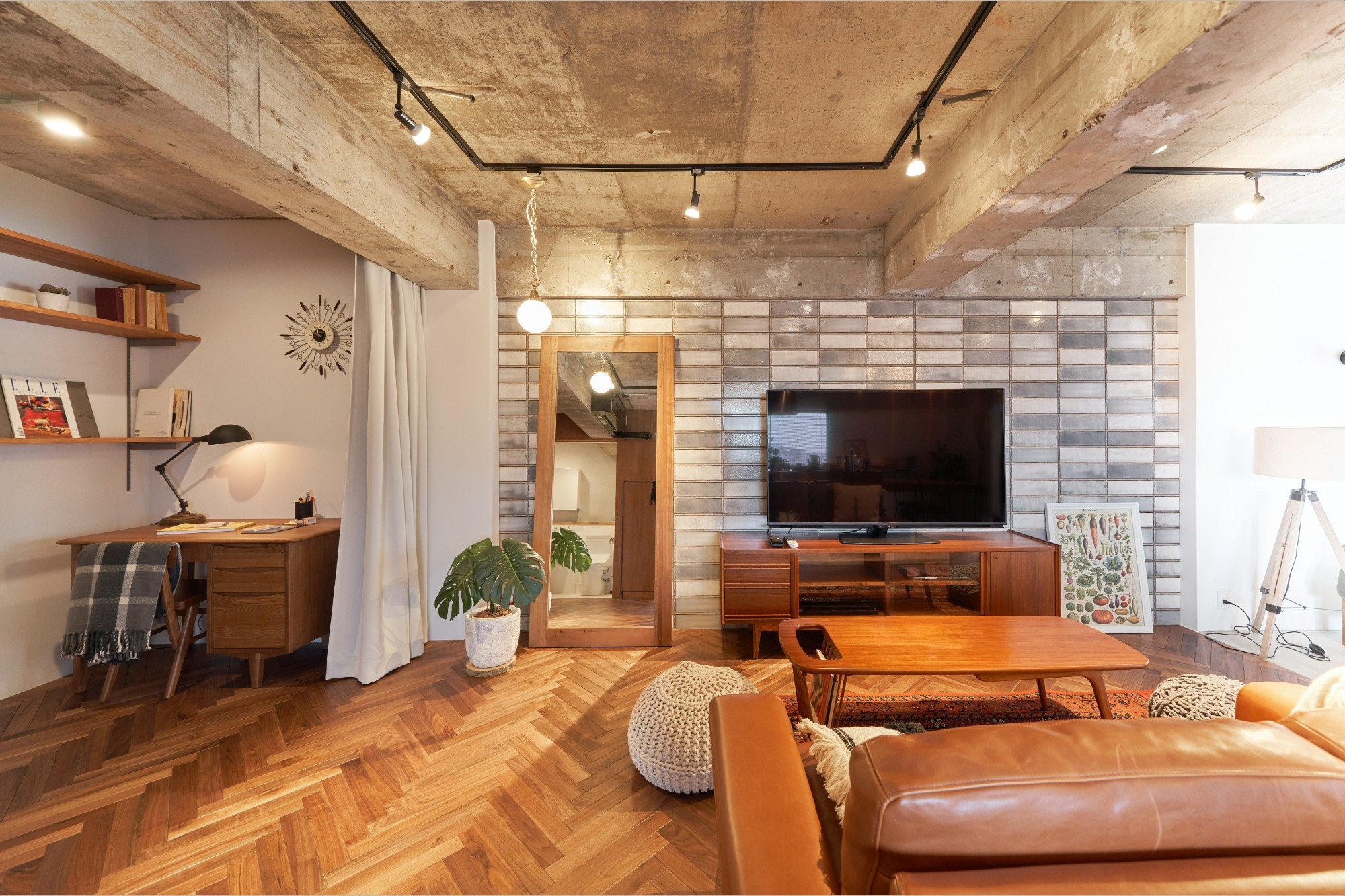 インダストリアル□パイン材□ブルックリンスタイル□水道管