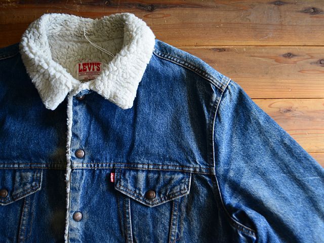 1980s〜 Levi's 70608デニムボアジャケット 表記46R - 古着屋HamburgCafe