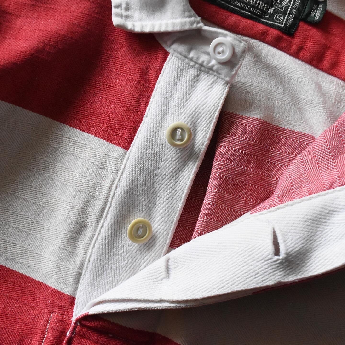 1990s POLO COUNTRY ヘリンボーンラガーシャツ 表記M - 古着屋HamburgCafe