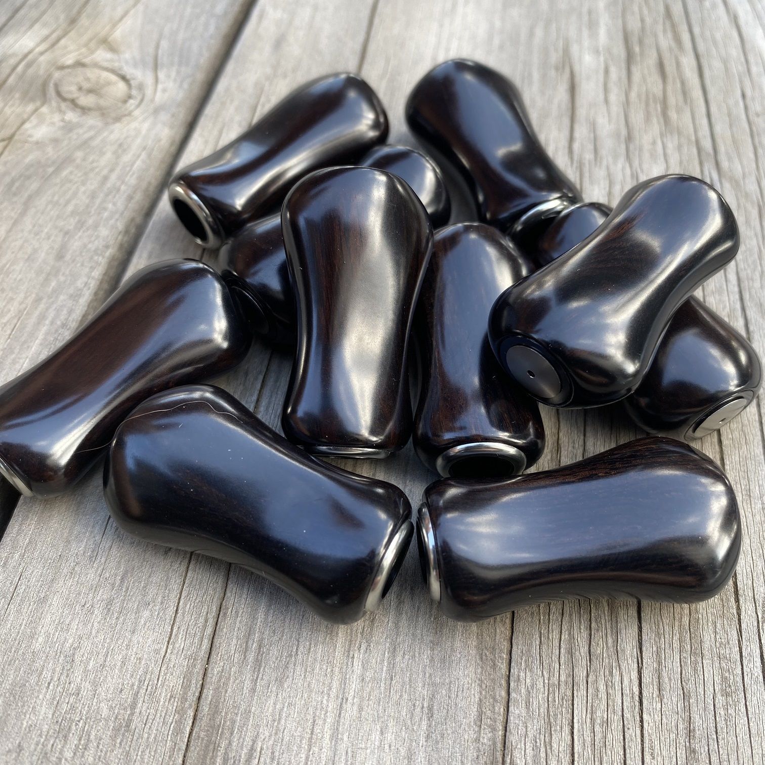 FHF】ウッド ハンドルノブ パドル形 黒檀 F-09 - リールチューニング