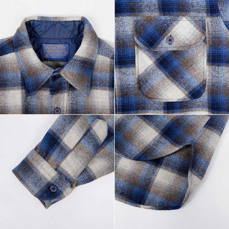 70's PENDLETON オンブレチェック ウールシャツ 