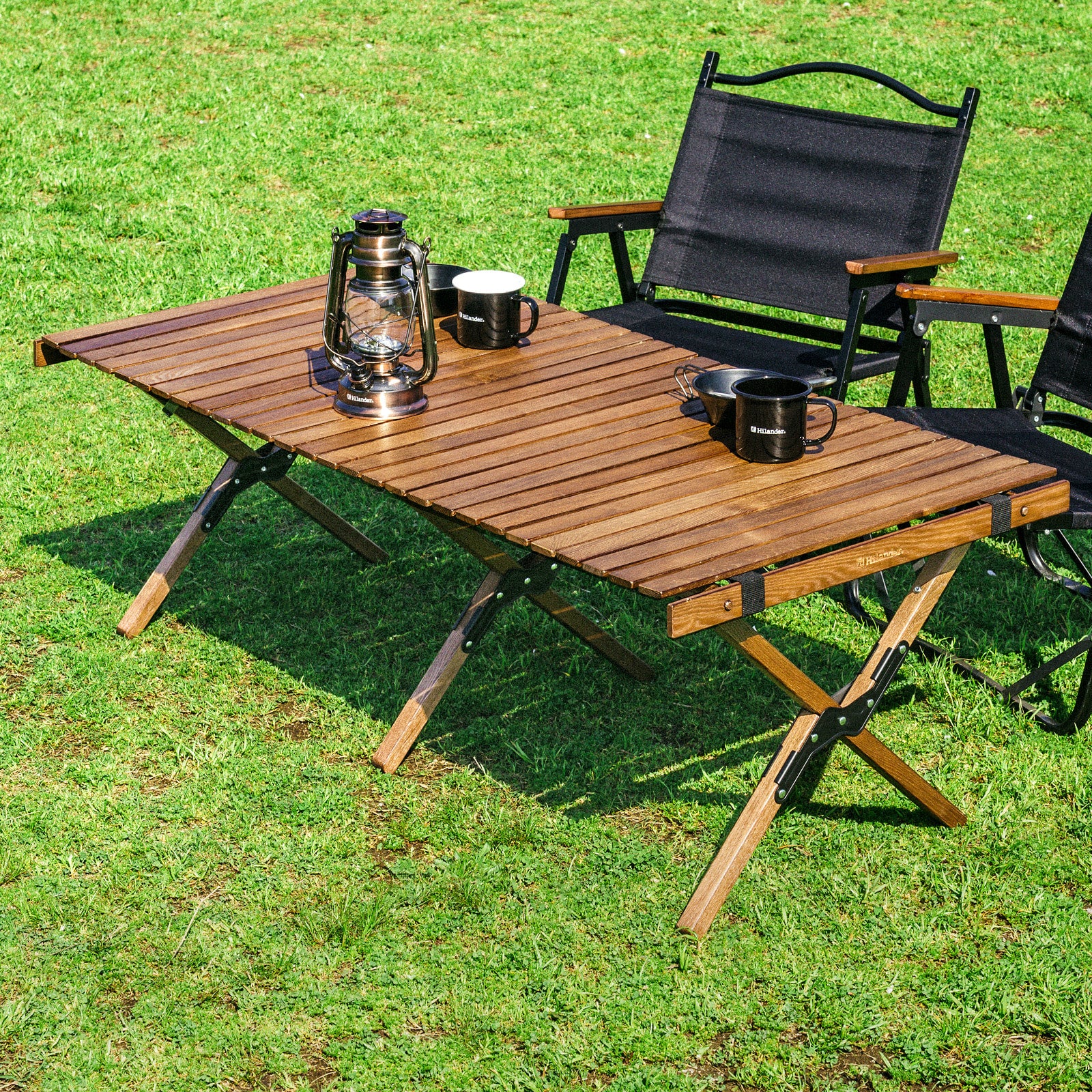 ハイランダー ウッドロールトップテーブル120 Amazon | Hilander