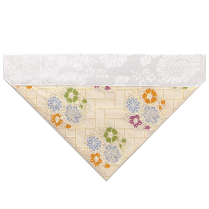 正絹経金紗で爽やかなデザインの夏用 三角打敷｜ひだまり仏壇